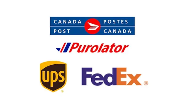 Purolator, ups, fedex logos