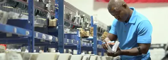 man sorting mail