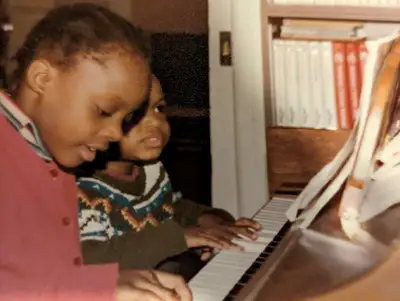 Christopher playing the piano