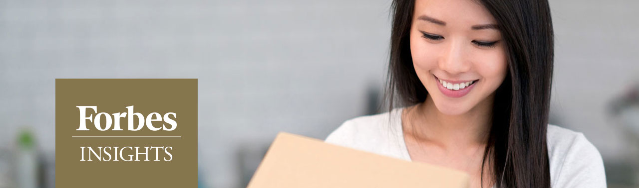 woman laughing with Forbes logo