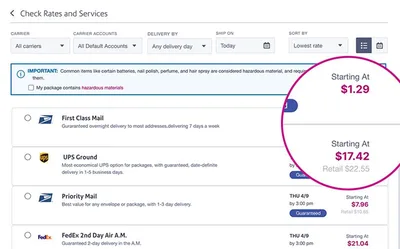 Access best in market USPS rates. 