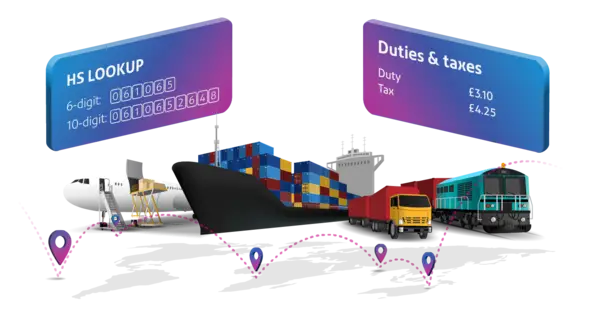 shipping packages with an international shipping label